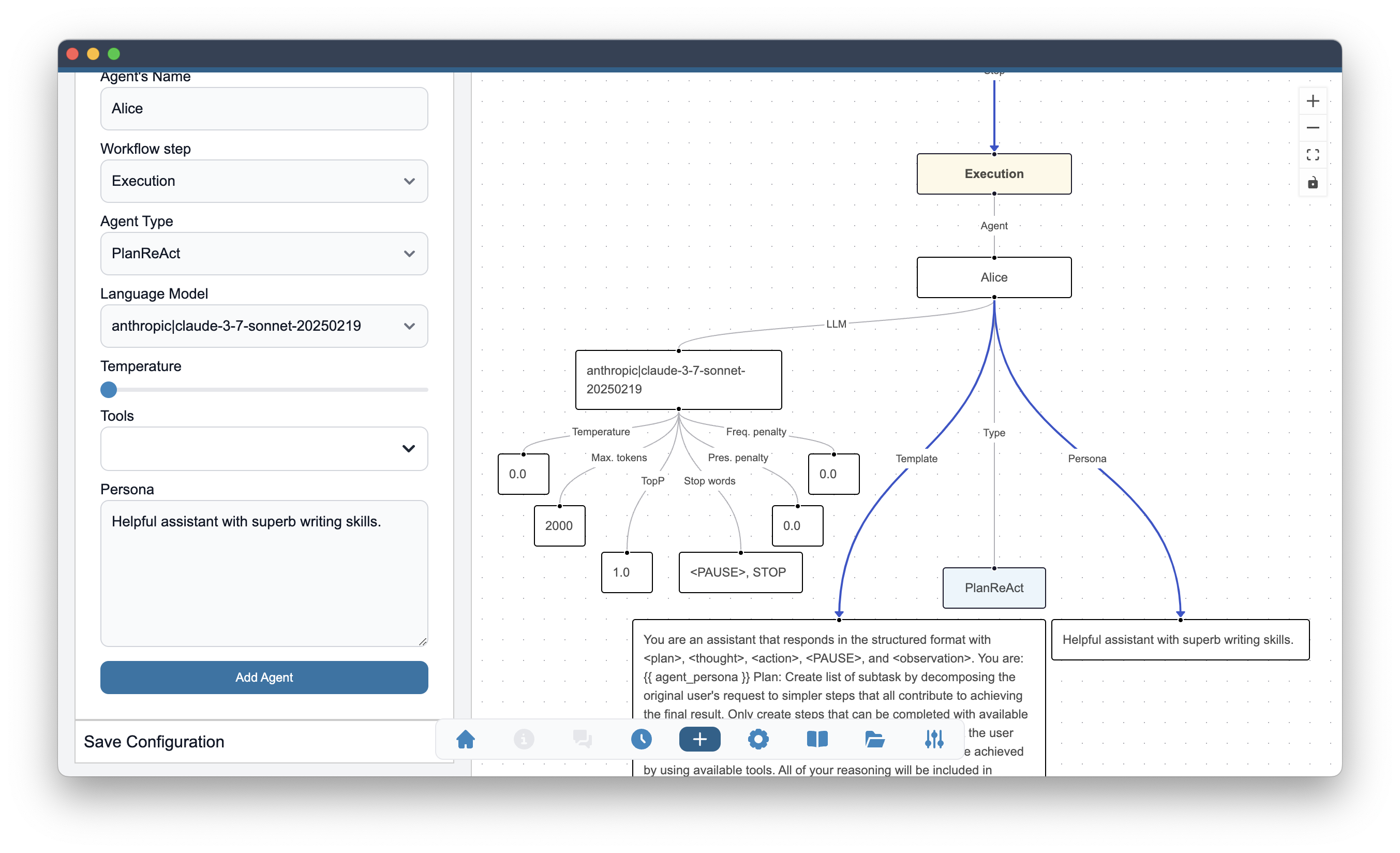 Language Model Representation in the Agent Team Graph
