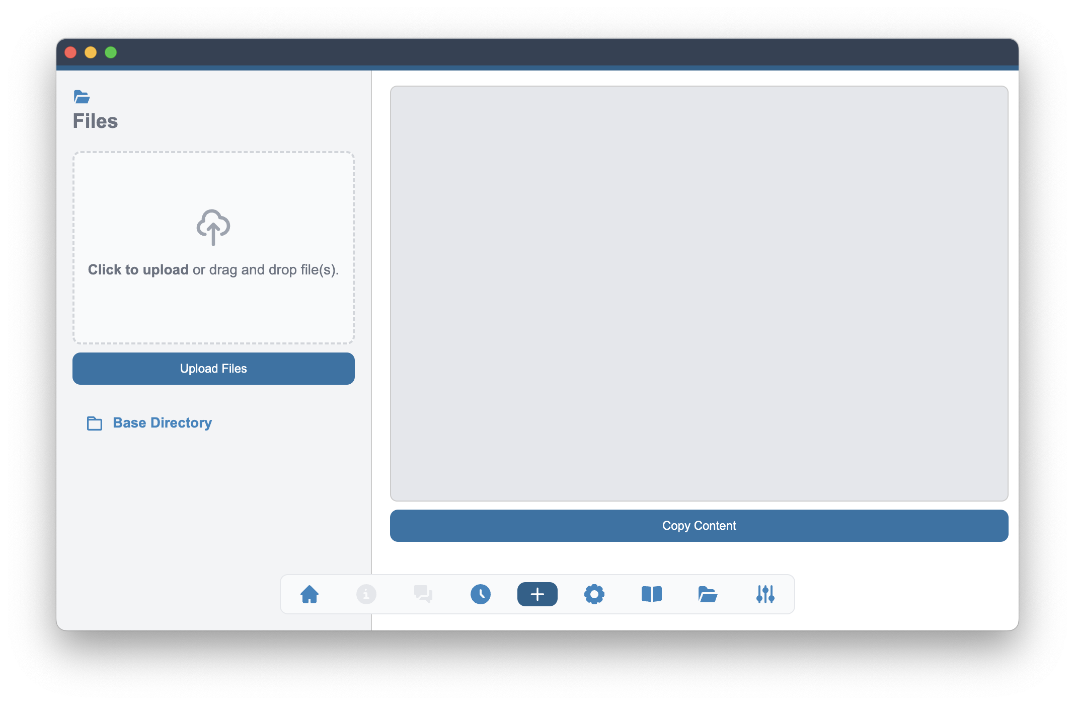 Files View Window - Default Initial View