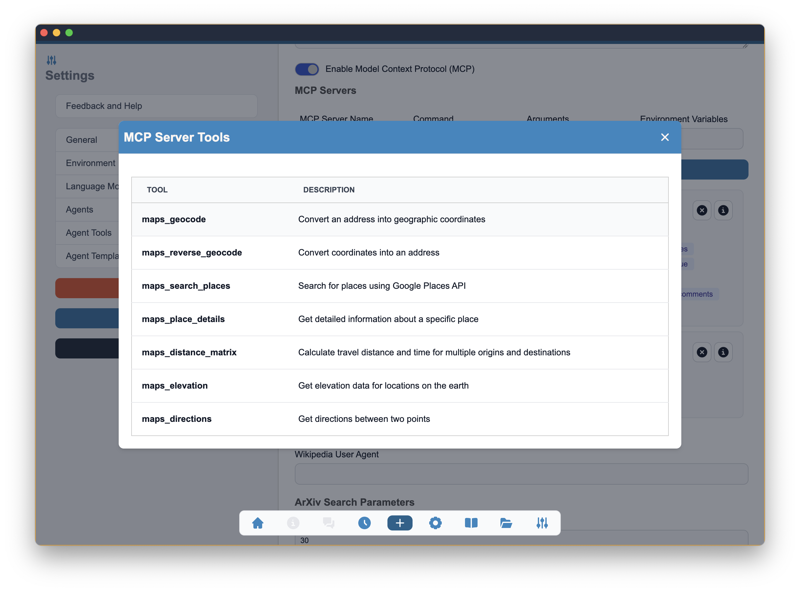 MCP Tools Details