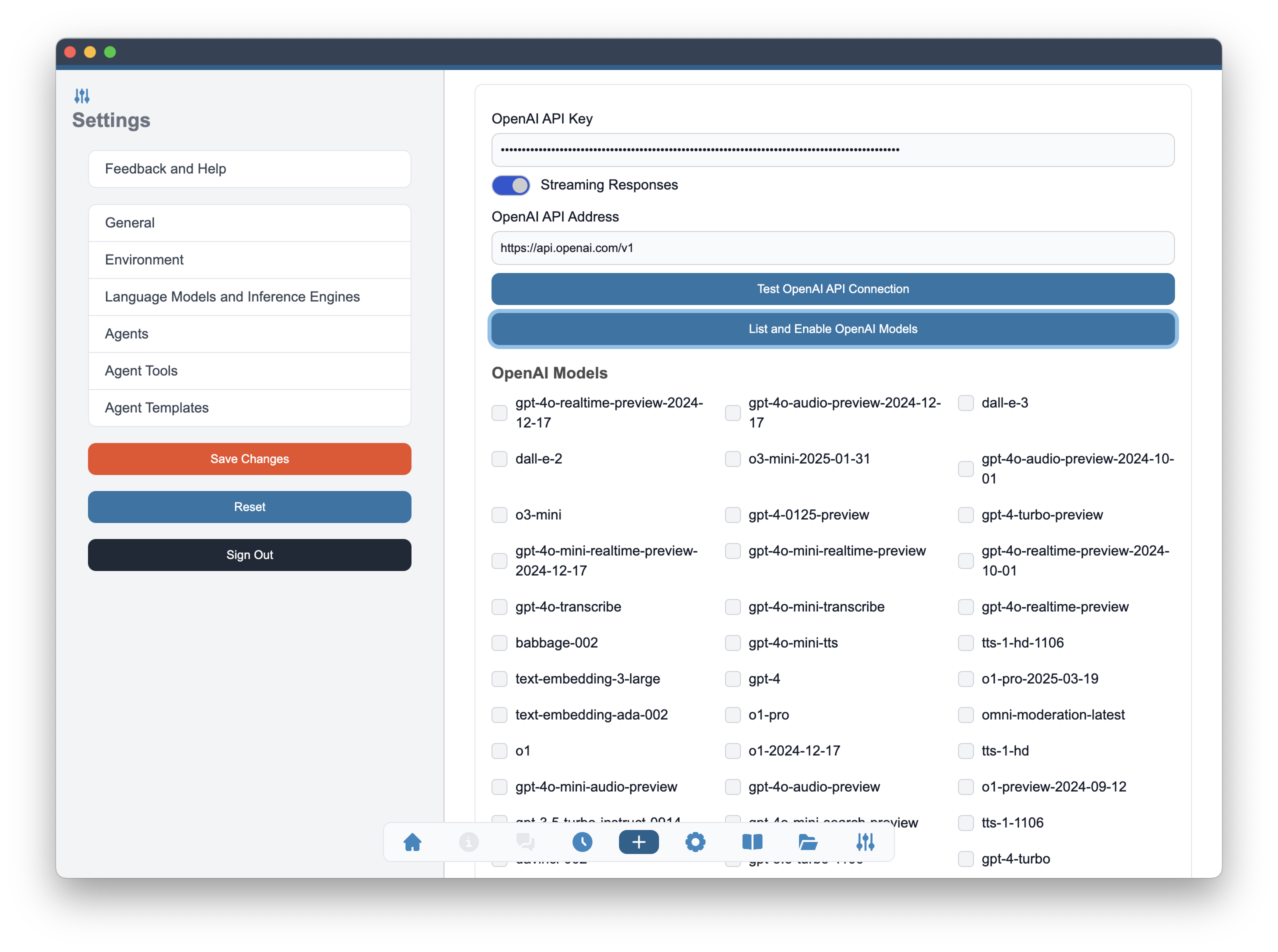Select OpenAI Models you would like to enable in Alchemist
