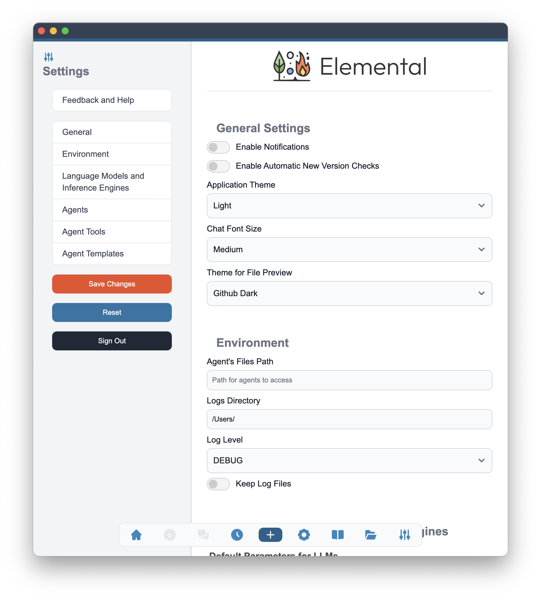 Alchemist Settings View