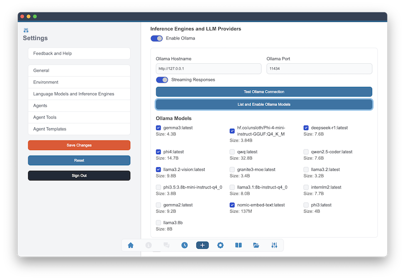Enable Local and API Language Models
